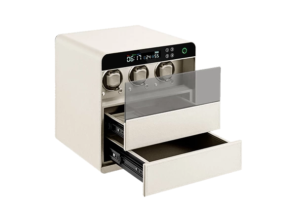 Leather Watch Winder Safe Deposit Box with Smart Features