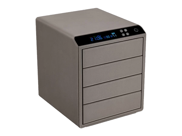 Luxury Leather Multi-Layer Safe with Smart Lock